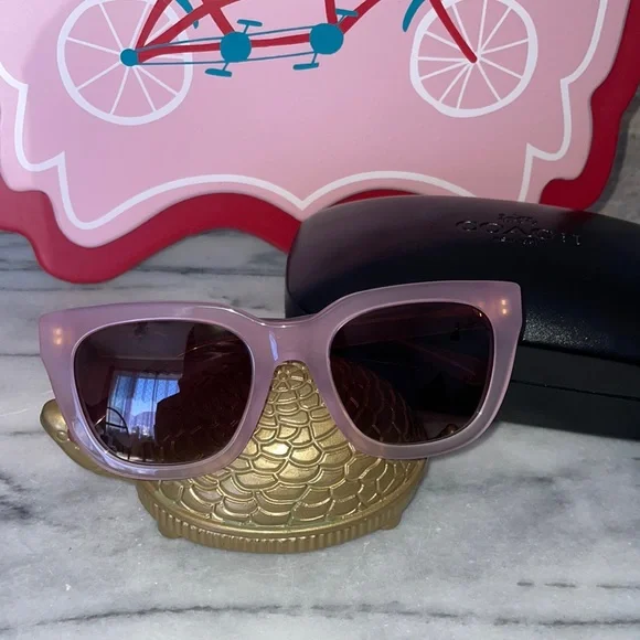 Coach Floral Pink Sunglasses Coach HC8410U CW225 XL (56 - 21) with Violet lenses and  main image 2